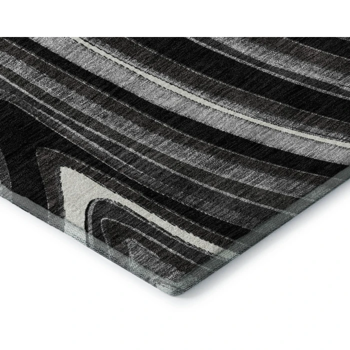 Addison Mayfield Black AMF756 - 8ft. Round Rug