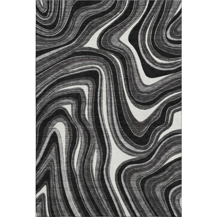 Addison Mayfield Black AMF756 - 8ft. Round Rug