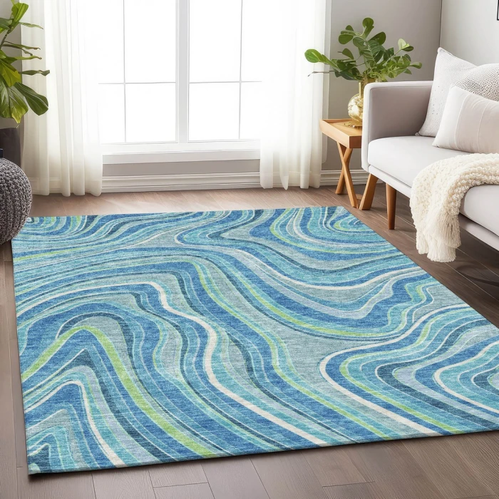 Addison Mayfield Blue AMF756 9ft. x 12ft. Rect. Rug