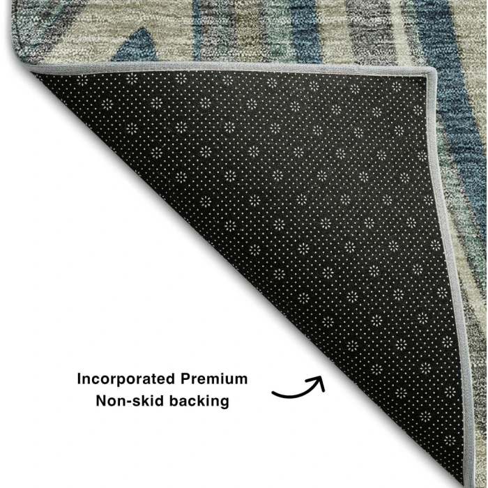 Addison Mayfield Teal AMF756 - 8ft. Round Rug