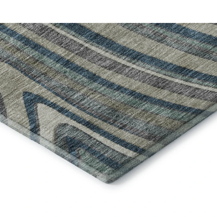 Addison Mayfield Teal AMF756 - 8ft. Round Rug