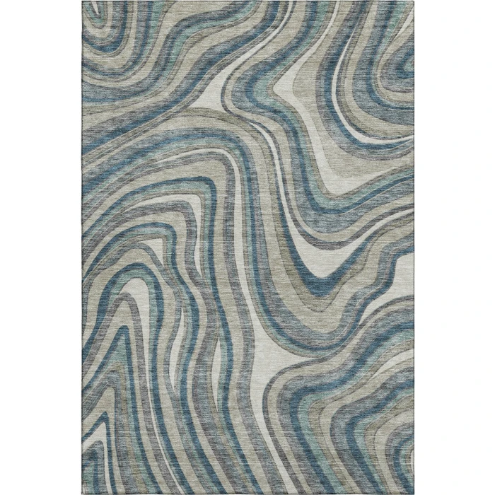 Addison Mayfield Teal AMF756 - 8ft. Round Rug