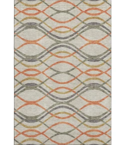 Addison Mayfield Orange AMF757 - 8ft. Round Rug