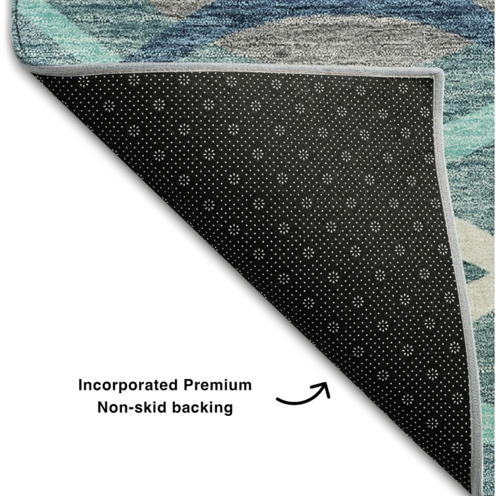Addison Mayfield Teal AMF757 - 8ft. Round Rug