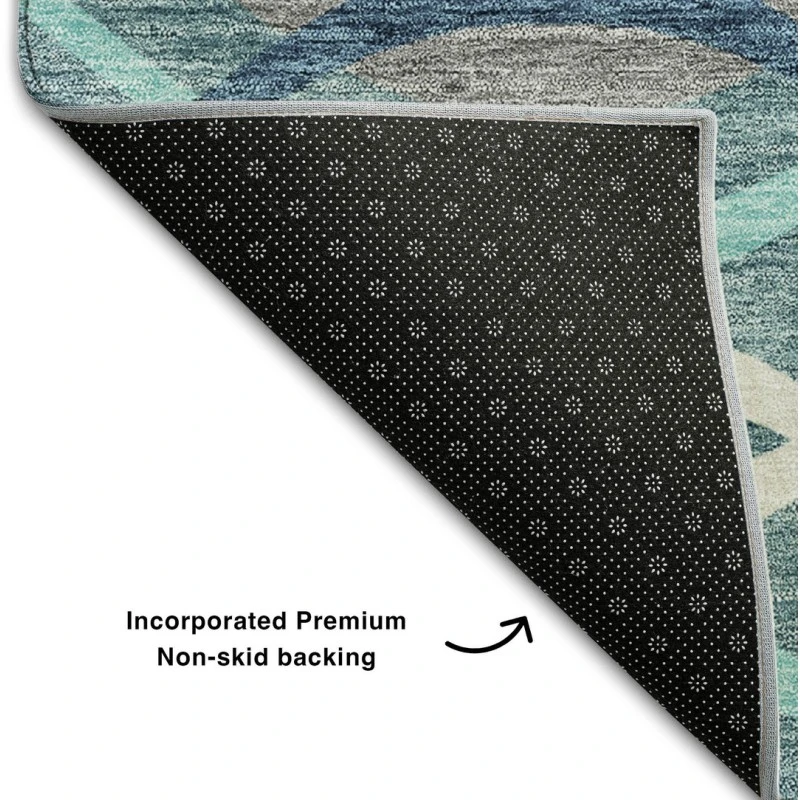 Addison Mayfield Teal AMF757 - 8ft. Round Rug