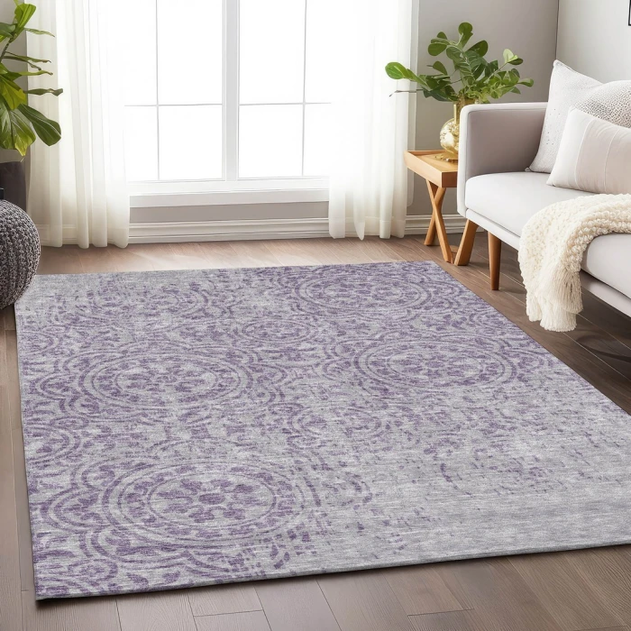 Addison Mayfield Purple AMF758 2ft. 3in. x 7ft. 6in. Rect. Rug