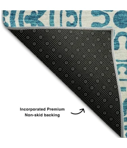 Addison Mayfield Teal AMF758 2ft. 3in. x 7ft. 6in. Rect. Rug