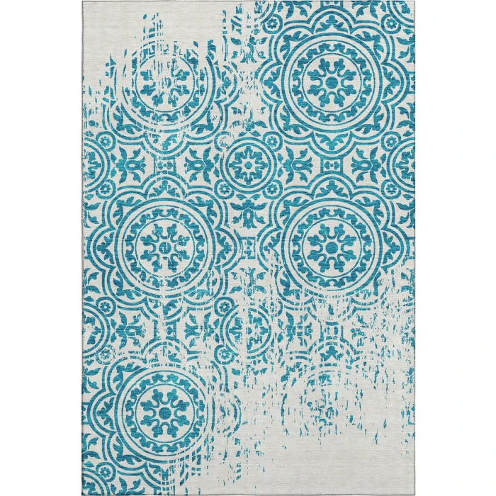 Addison Mayfield Teal AMF758 2ft. 3in. x 7ft. 6in. Rect. Rug