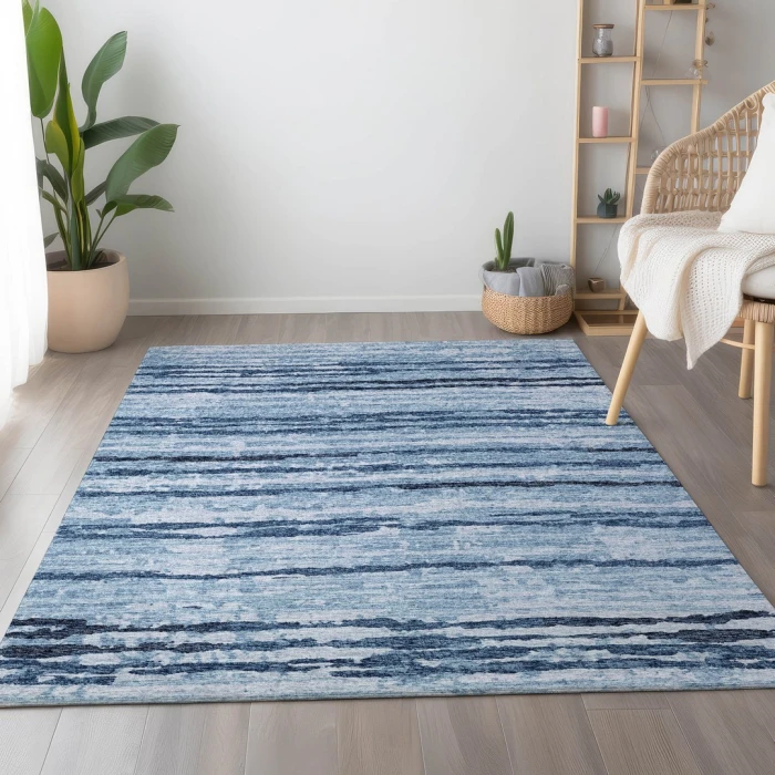 Addison Mayfield Blue AMF75 - 8ft. Round Rug