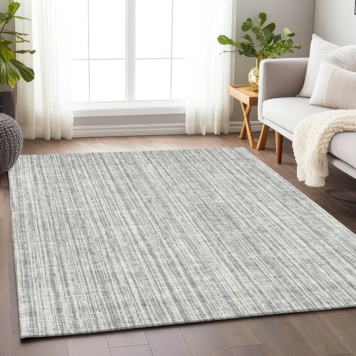 Addison Mayfield Gray AMF760 - 8ft. Round Rug