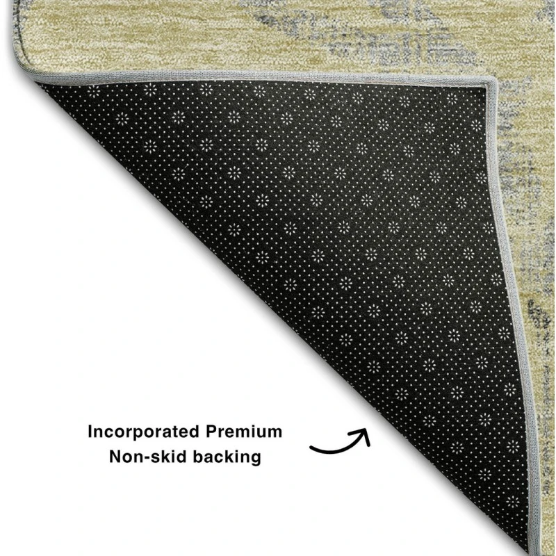 Addison Mayfield Gold AMF762 - 8ft. Round Rug