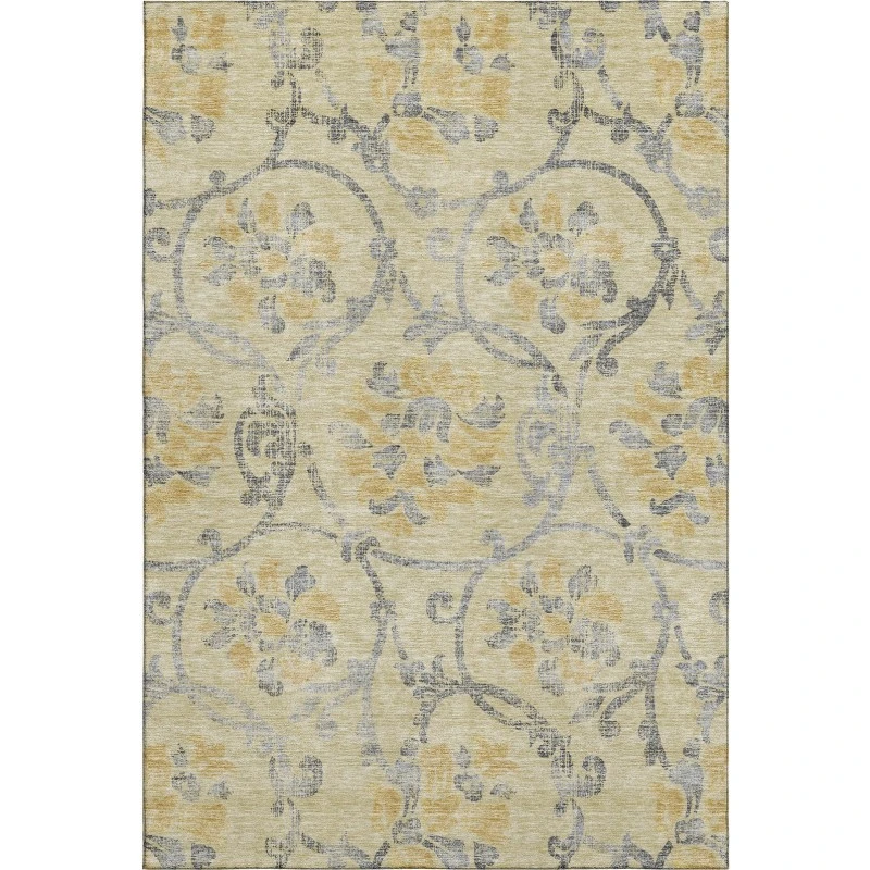 Addison Mayfield Gold AMF762 - 8ft. Round Rug