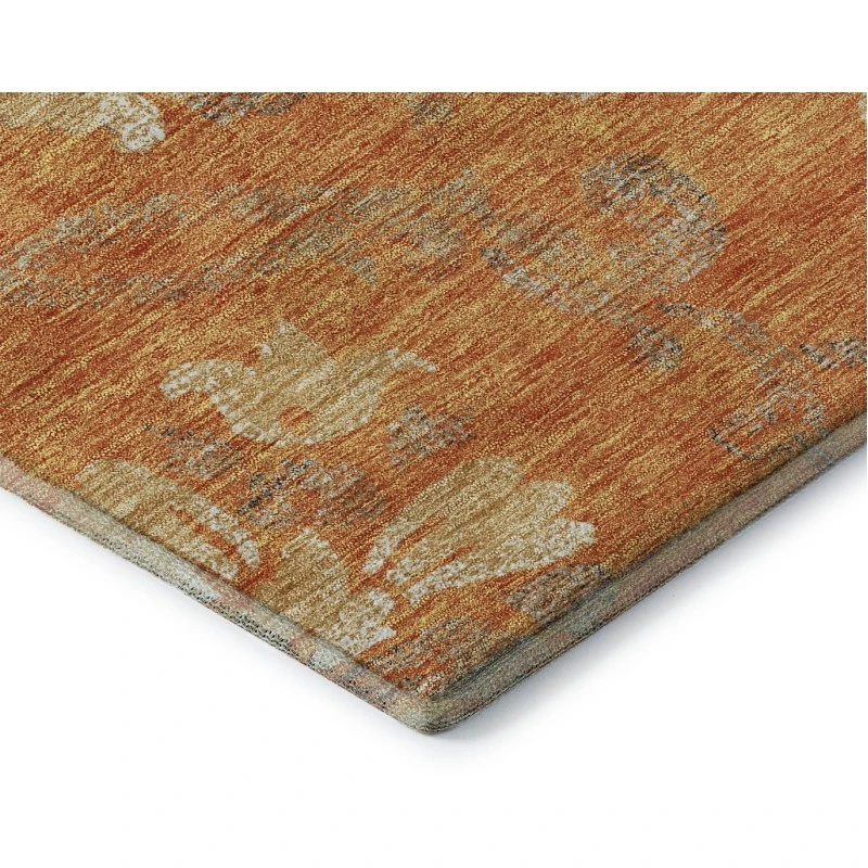 Addison Mayfield Orange AMF762 - 8ft. Round Rug