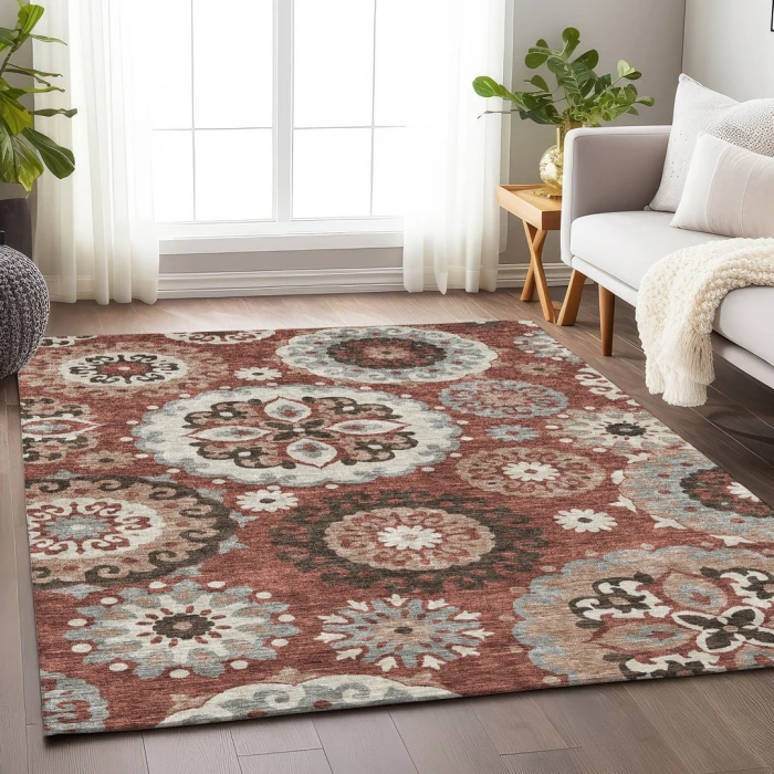 Addison Mayfield Orange AMF763 2ft. 3in. x 7ft. 6in. Rect. Rug