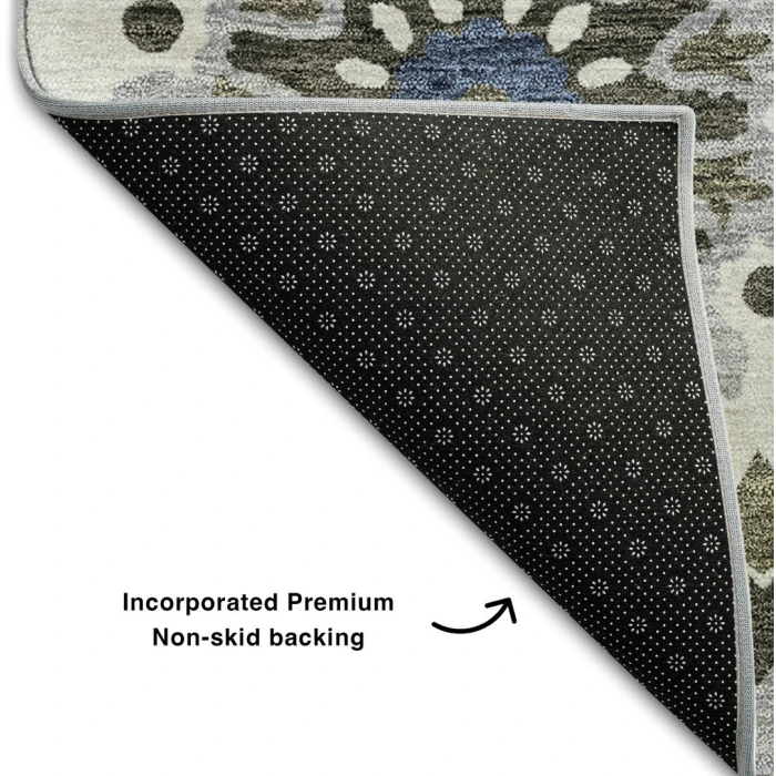 Addison Mayfield Gray AMF763 - 8ft. Round Rug