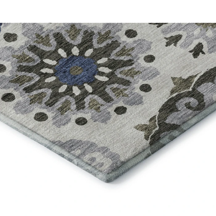 Addison Mayfield Gray AMF763 - 8ft. Round Rug