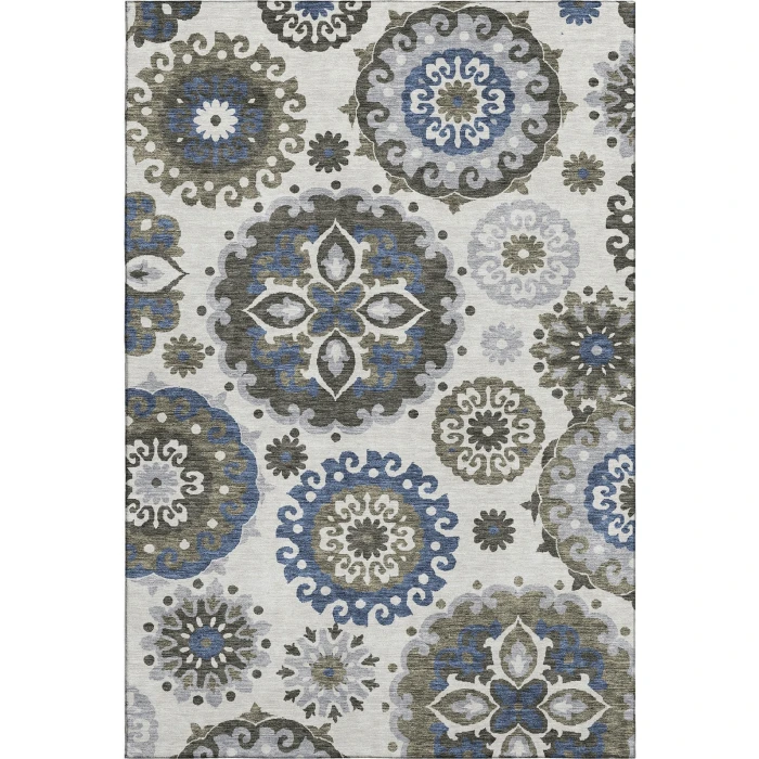 Addison Mayfield Gray AMF763 - 8ft. Round Rug