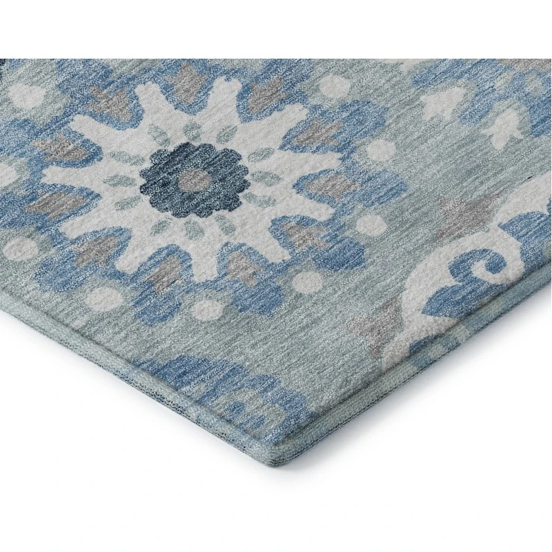 Addison Mayfield Blue AMF763 - 8ft. Round Rug