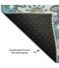 Addison Mayfield Teal AMF763 - 8ft. Round Rug