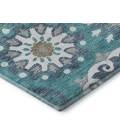 Addison Mayfield Teal AMF763 - 8ft. Round Rug