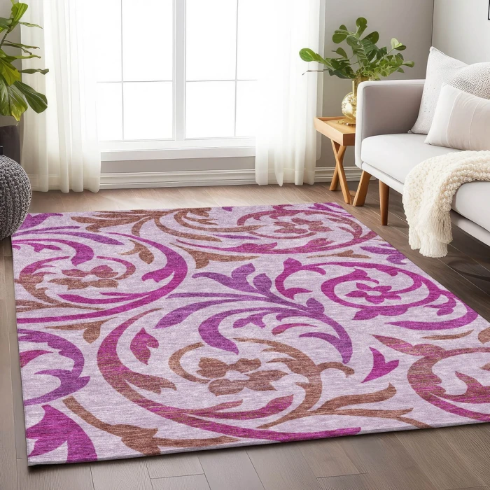 Addison Mayfield Purple AMF764 - 8ft. Round Rug