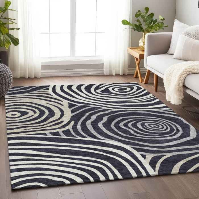 Addison Mayfield Black AMF765 2ft. 3in. x 7ft. 6in. Rect. Rug