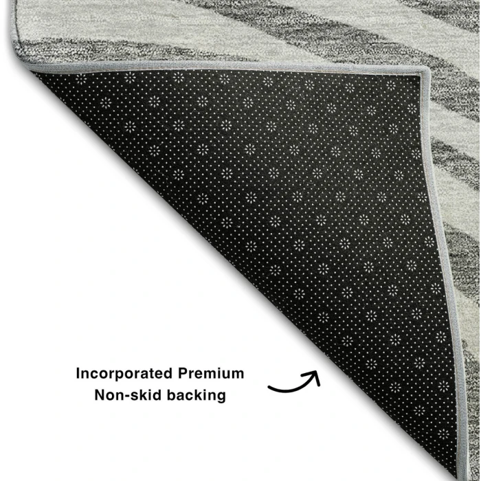 Addison Mayfield Gray AMF765 - 8ft. Round Rug