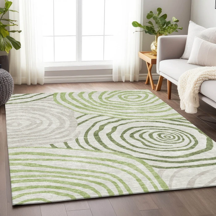 Addison Mayfield Green AMF765 - 8ft. Round Rug