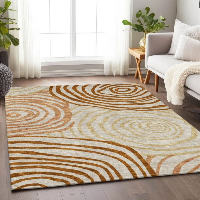 Addison Mayfield Orange AMF765 5ft. x 7ft. 6in. Rect. Rug