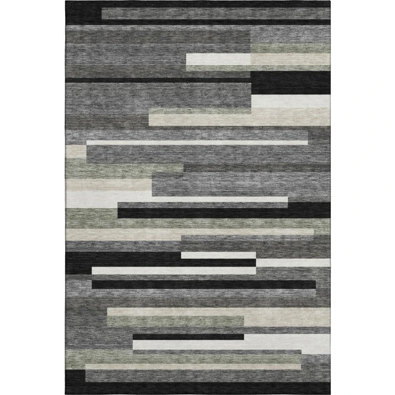 Addison Mayfield Black AMF766 - 8ft. Round Rug