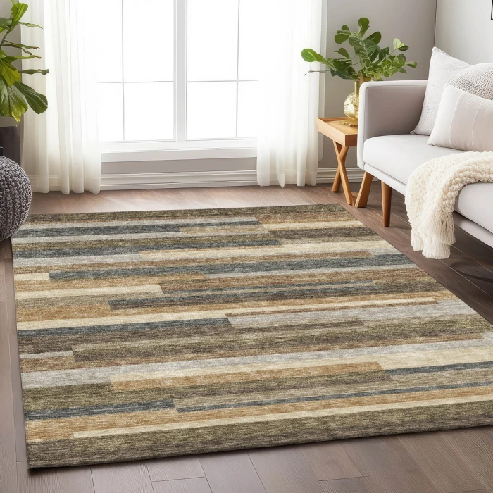 Addison Mayfield Brown AMF766 - 8ft. Round Rug