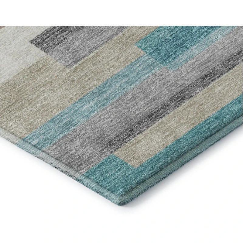 Addison Mayfield Teal AMF766 - 8ft. Round Rug