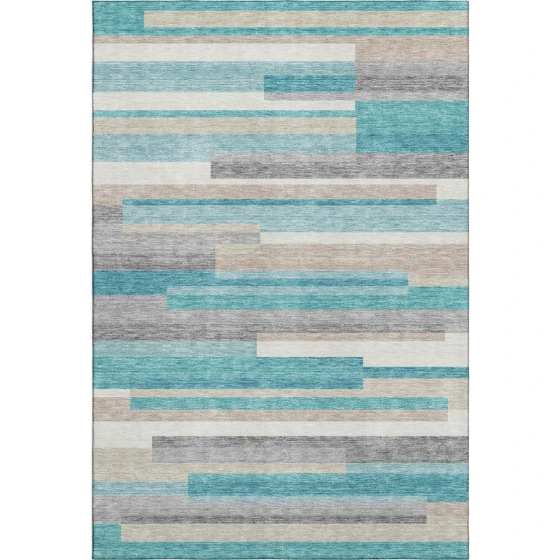 Addison Mayfield Teal AMF766 - 8ft. Round Rug