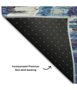 Addison Mayfield Blue AMF767 - 8ft. Round Rug