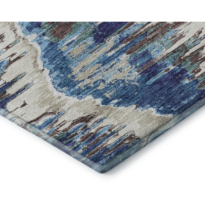 Addison Mayfield Blue AMF767 - 8ft. Round Rug