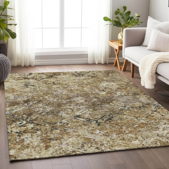 Addison Mayfield Brown AMF768 - 8ft. Round Rug