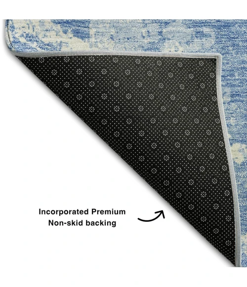 Addison Mayfield Blue AMF769 - 8ft. Round Rug