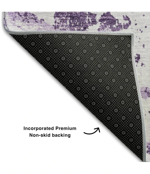 Addison Mayfield Purple AMF769 - 8ft. Round Rug