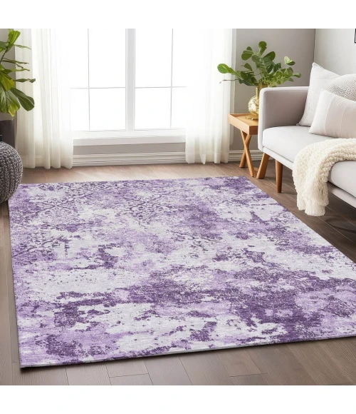 Addison Mayfield Purple AMF769 - 8ft. Round Rug