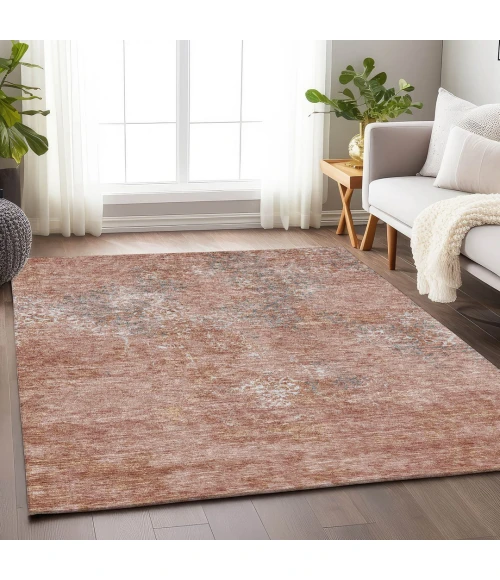 Addison Mayfield Orange AMF769 - 8ft. Round Rug