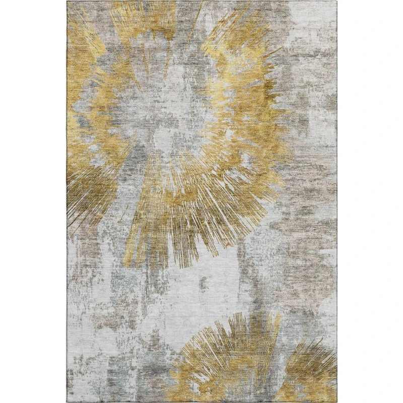 Addison Mayfield Gold AMF773 - 8ft. Round Rug
