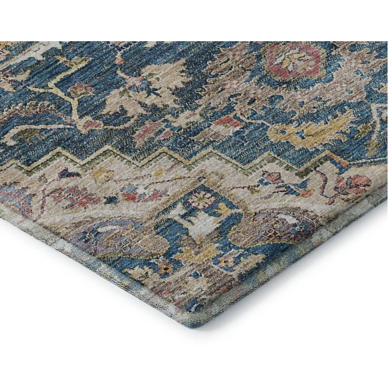 Addison Mayfield Blue AMF774 - 8ft. Round Rug