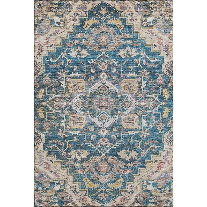 Addison Mayfield Blue AMF774 - 8ft. Round Rug