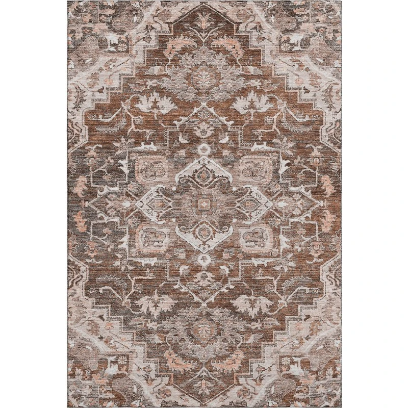 Addison Mayfield Orange AMF774 - 8ft. Round Rug