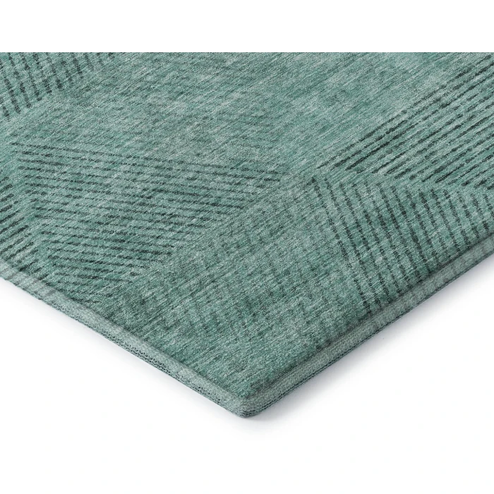 Addison Mayfield Teal AMF777 - 8ft. Round Rug