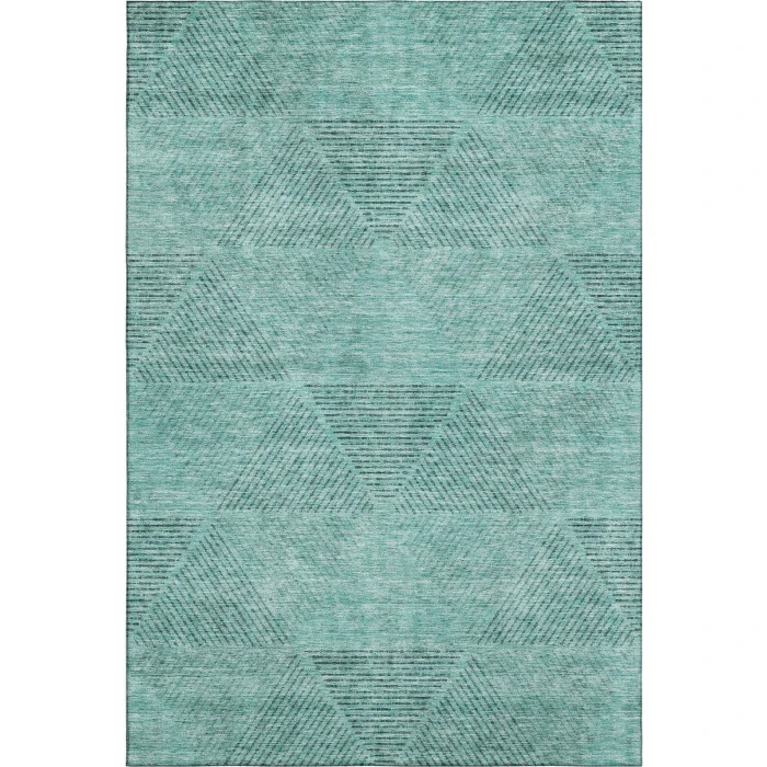 Addison Mayfield Teal AMF777 - 8ft. Round Rug