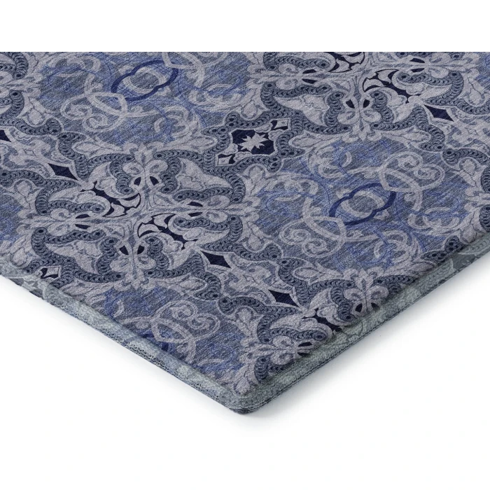 Addison Mayfield Blue AMF783 - 8ft. Round Rug