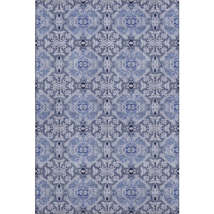 Addison Mayfield Blue AMF783 - 8ft. Round Rug