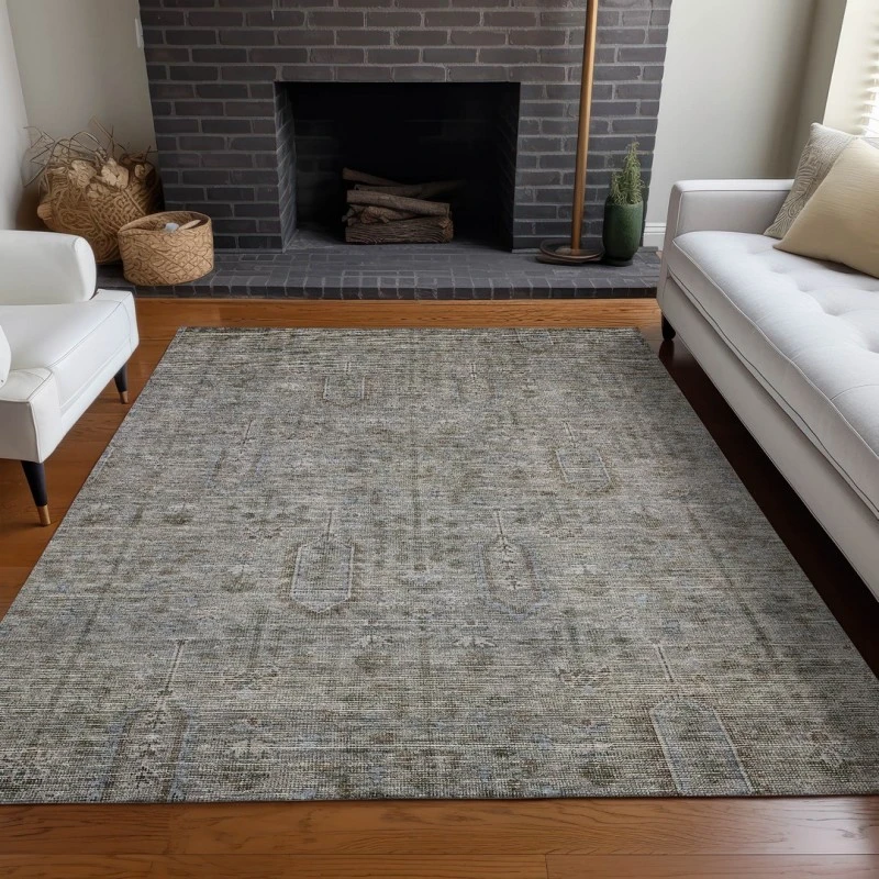 Addison Mayfield Gray AMF790 - 8ft. Round Rug