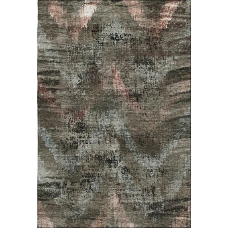 Addison Mayfield Brown AMF792 - 8ft. Round Rug